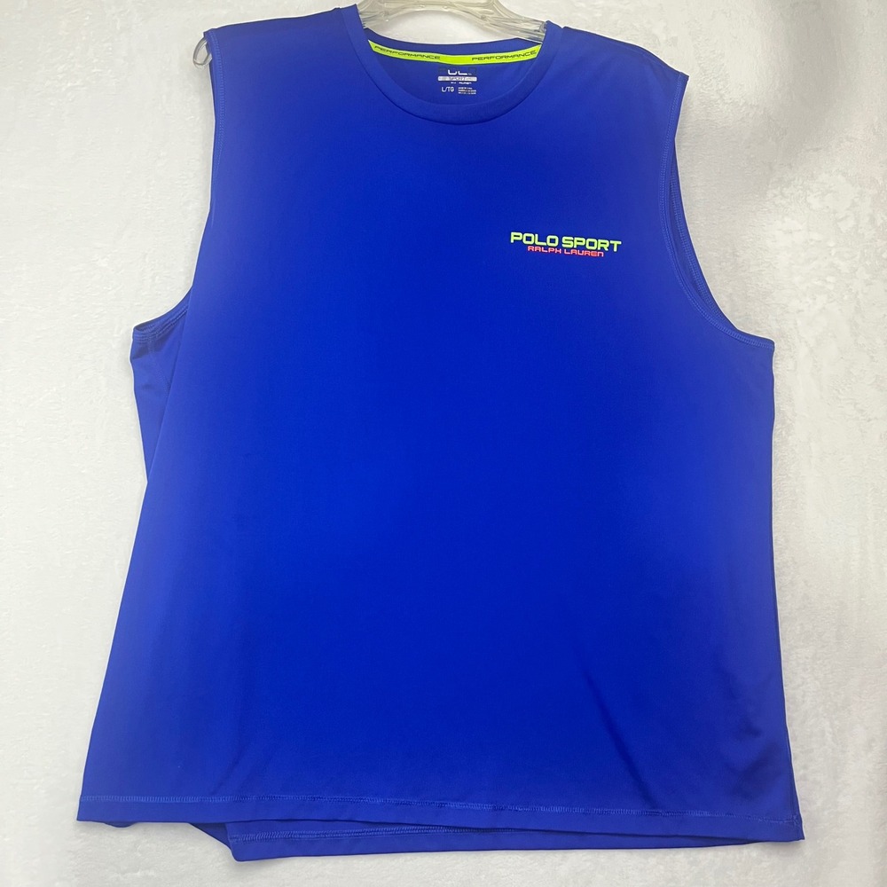 Polo Sport Ralph Lauren Tank Top Mens XL Blue Performance ThermoVent Sleeveless
